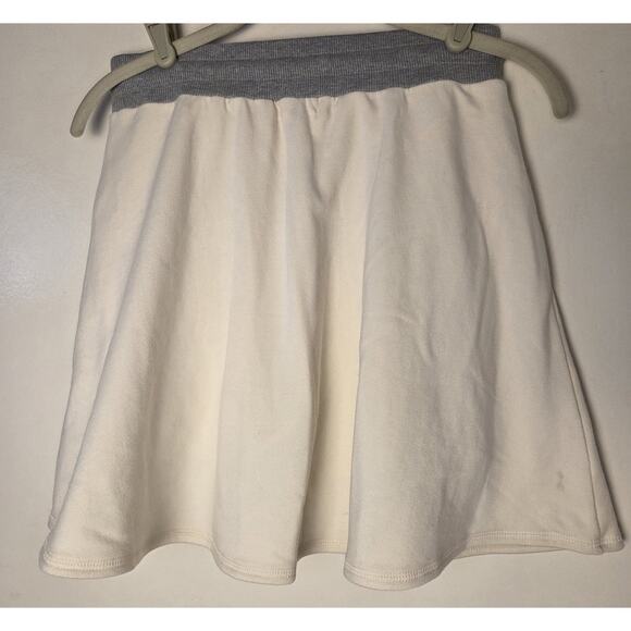Sundry Women's S Flared Mini Skort Cream Gray Soft Cotton Modal Anthropology - Picture 8 of 11